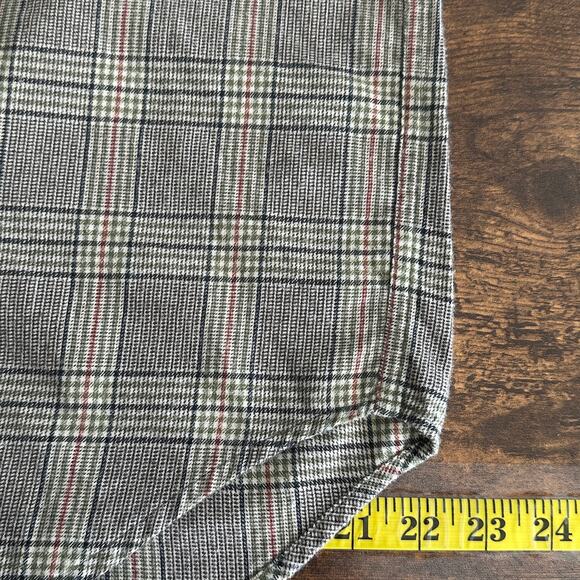 Vintage Lord and Taylor Cotton Flannel Button Down Shirt 14 Tan Plaid Preppy EUC - Picture 6 of 9